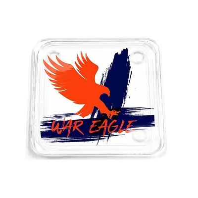 Auburn War Eagle Paint Brush Acrylic Coaster