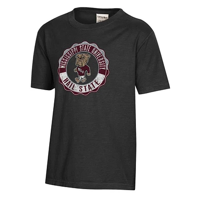 Mississippi State YOUTH Vault Mascot Seal Comfort Wash Tee