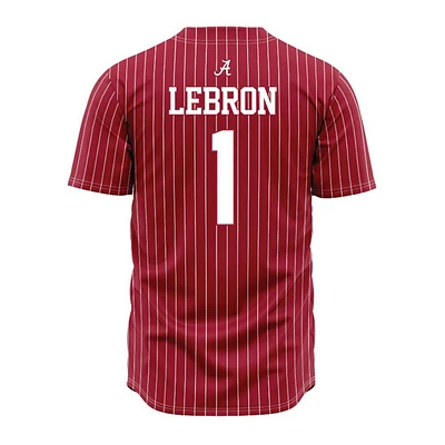 Alabama Justin Lebron Pinstripe Baseball Jersey