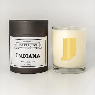 Clark & June Indiana 11 Oz Soy Candle - Rocks Glass