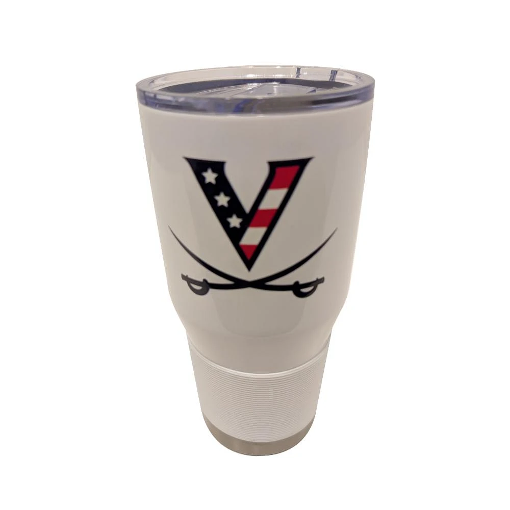 Virginia Logo Brands 30 Oz Red, White, and Hoo Tumbler