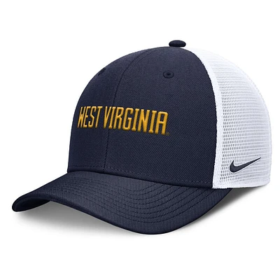 West Virginia Nike Rise Gameday Structured Trucker Cap