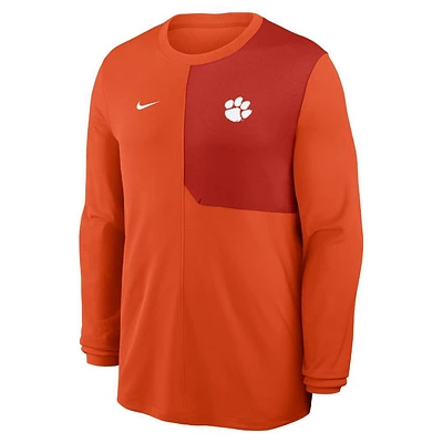 Clemson Nike Dri-Fit UV Coach Long Sleeve Top