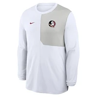 Florida State Nike Dri-Fit UV Coach Long Sleeve Top