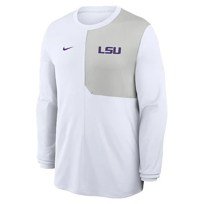 LSU Nike Dri-Fit UV Coach Long Sleeve Top