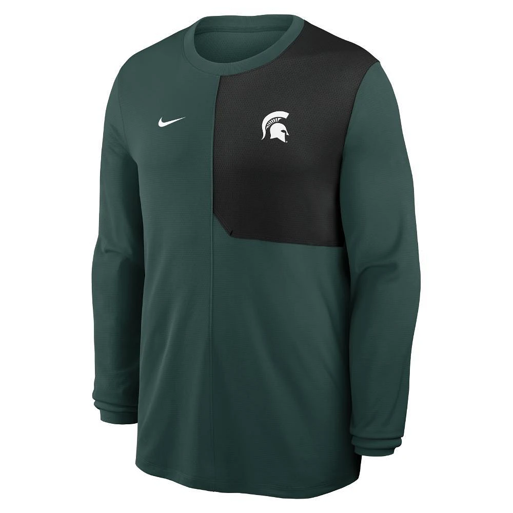 Michigan State Nike Dri-Fit UV Coach Long Sleeve Top