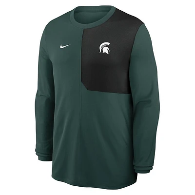 Michigan State Nike Dri-Fit UV Coach Long Sleeve Top