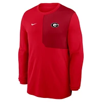 Georgia Nike Dri-Fit UV Coach Long Sleeve Top