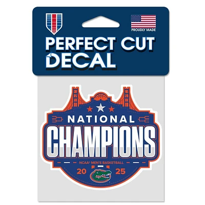 Florida 2025 NCAA Men's Basketball National Champion 4 x 4 Color Decal