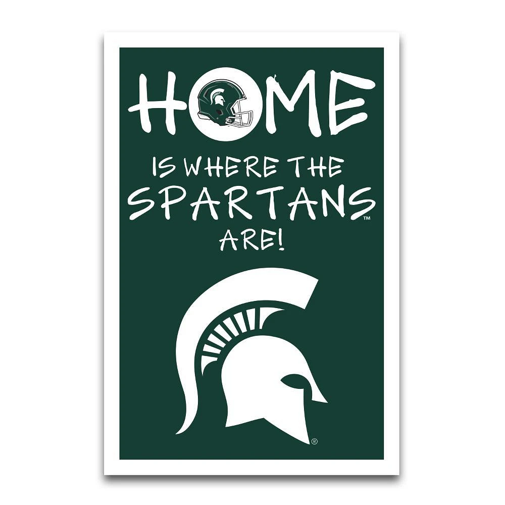 Michigan State Magnolia Lane 12X18 Inch Home Is Where Garden Flag