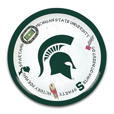 Michigan State Magnolia Lane Round Melamine Platter