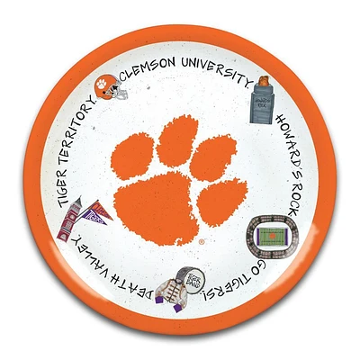 Clemson Magnolia Lane Round Melamine Platter
