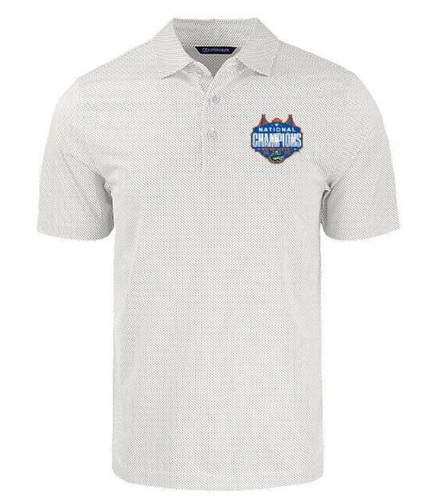 Florida Cutter & Buck Big Tall 2025 NCAA Basketball National Champion Pike Symmetry Print Polo