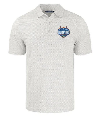 Florida Cutter & Buck Big Tall 2025 NCAA Basketball National Champion Pike Symmetry Print Polo