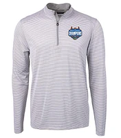 Florida Cutter & Buck Big Tall 2025 NCAA Basketball National Champion Virtue Micro Stripe Pullover