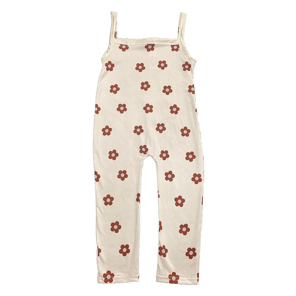 Maroon Sweet Tree Toddler Girls Flower Romper