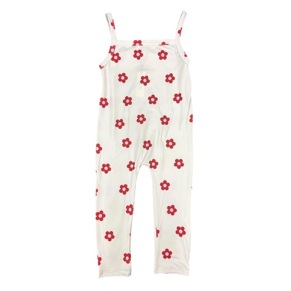 Crimson Sweet Tree Toddler Girls Flower Romper