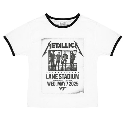 Virginia Tech Women's Retro Brand Metallica Band Poster Ringer Cutoff Tee