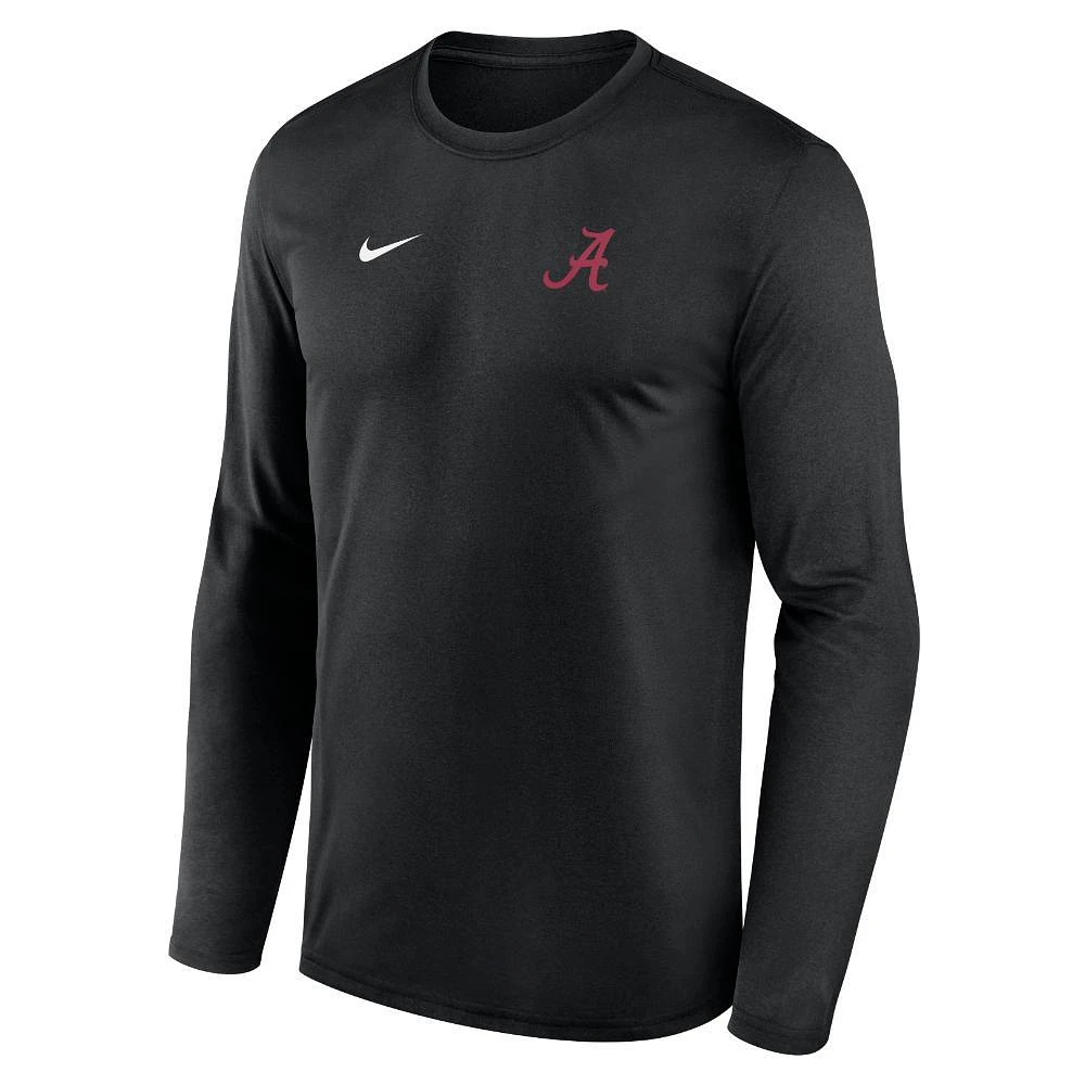 Alabama Nike Dri-Fit Legend Small Logo Long Sleeve Tee