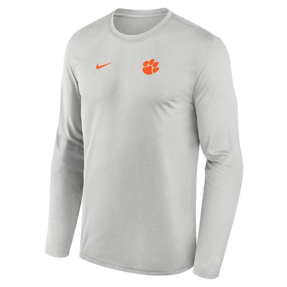 Clemson Nike Dri-Fit Legend Small Logo Long Sleeve Tee