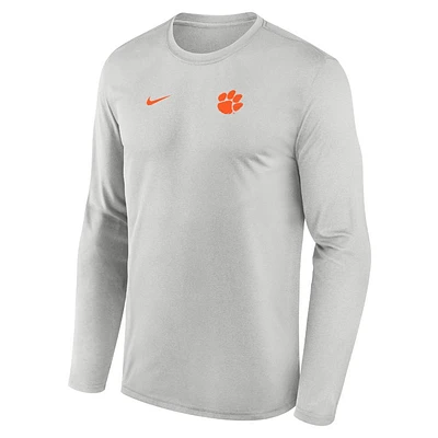 Clemson Nike Dri-Fit Legend Small Logo Long Sleeve Tee