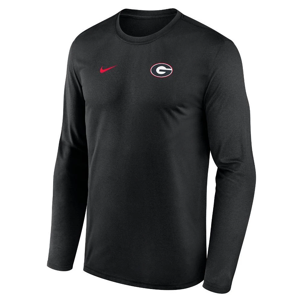 Georgia Nike Dri-Fit Legend Small Logo Long Sleeve Tee