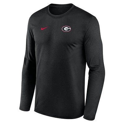 Georgia Nike Dri-Fit Legend Small Logo Long Sleeve Tee