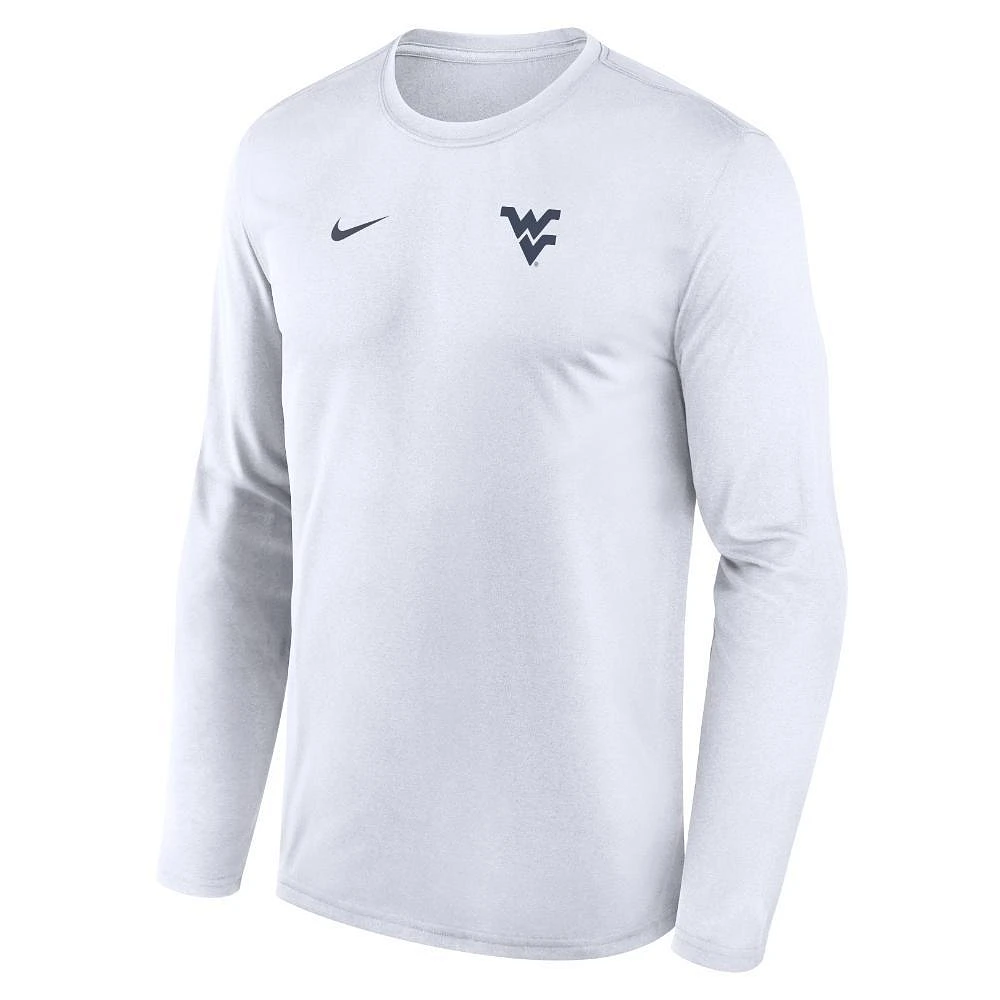 West Virginia Nike Dri-Fit Legend Small Logo Long Sleeve Tee