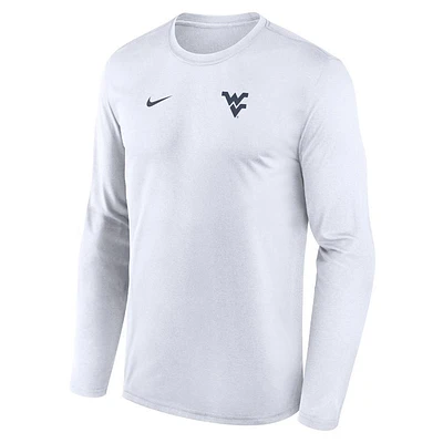 West Virginia Nike Dri-Fit Legend Small Logo Long Sleeve Tee