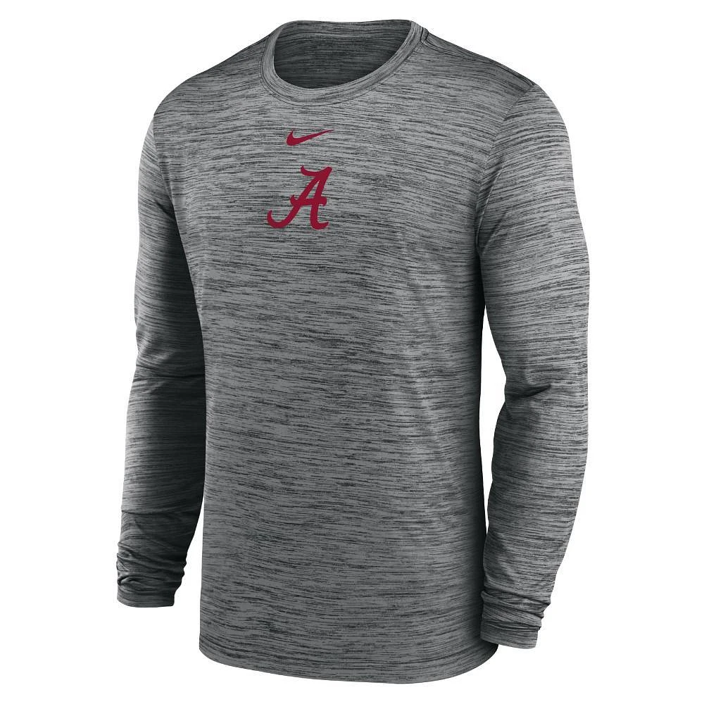 Alabama Nike Dri-Fit Velocity Sideline Long Sleeve Tee