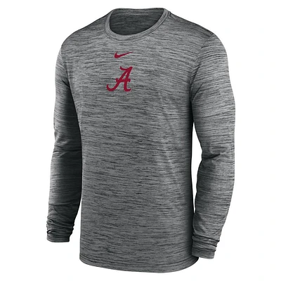 Alabama Nike Dri-Fit Velocity Sideline Long Sleeve Tee