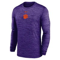 Clemson Nike Dri-Fit Velocity Sideline Long Sleeve Tee