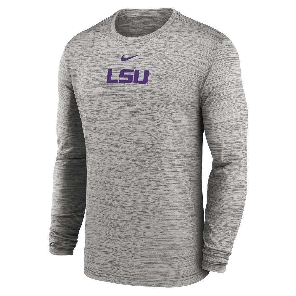 LSU Nike Dri-Fit Velocity Sideline Long Sleeve Tee