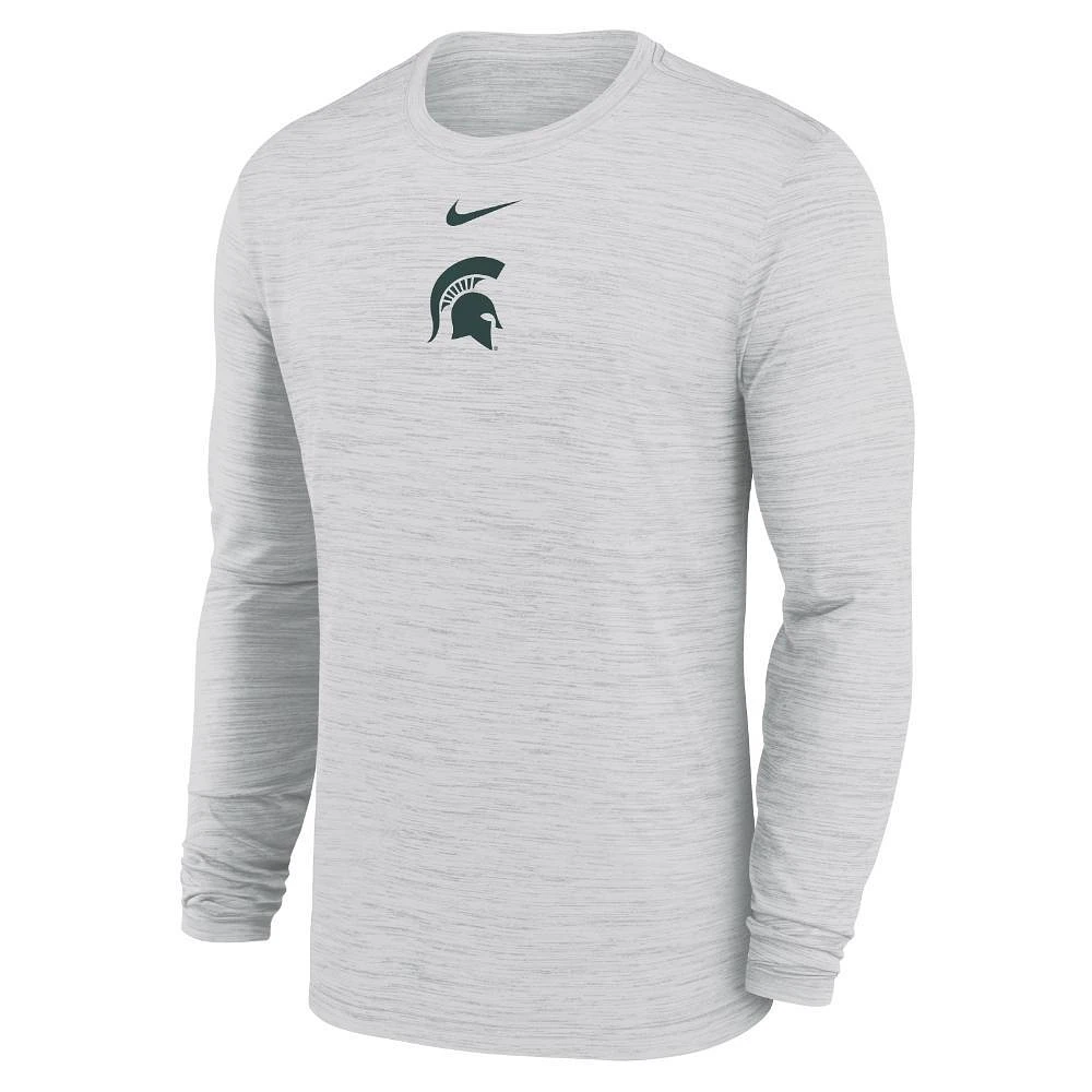 Michigan State Nike Dri-Fit Velocity Sideline Long Sleeve Tee