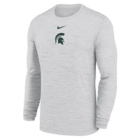 Michigan State Nike Dri-Fit Velocity Sideline Long Sleeve Tee