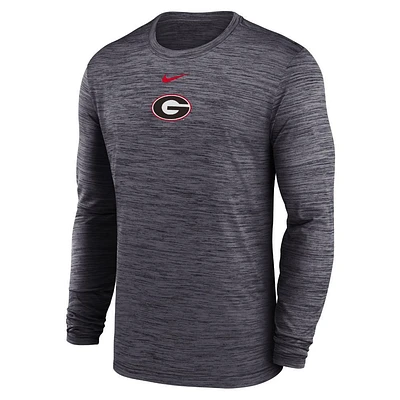 Georgia Nike Dri-Fit Velocity Sideline Long Sleeve Tee