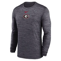 Georgia Nike Dri-Fit Velocity Sideline Long Sleeve Tee