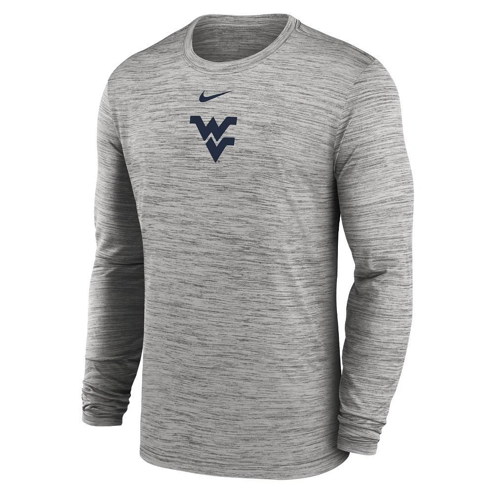 West Virginia Nike Dri-Fit Velocity Sideline Long Sleeve Tee