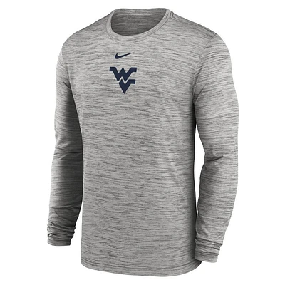 West Virginia Nike Dri-Fit Velocity Sideline Long Sleeve Tee