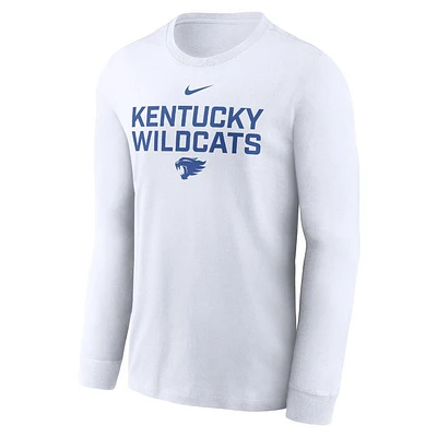 Kentucky Nike Dri-Fit Cotton Sideline Team Issue Long Sleeve Tee