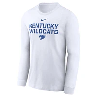 Kentucky Nike Dri-Fit Cotton Sideline Team Issue Long Sleeve Tee