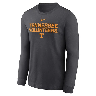 Tennessee Nike Dri-Fit Cotton Sideline Team Issue Long Sleeve Tee
