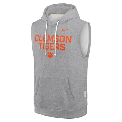 Clemson Nike Dri-Fit Fleece Sleeveless Hoodie