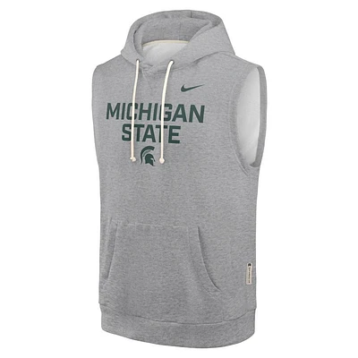 Michigan State Nike Dri-Fit Fleece Sleeveless Hoodie