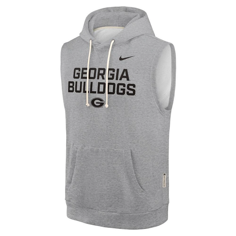 Georgia Nike Dri-Fit Fleece Sleeveless Hoodie
