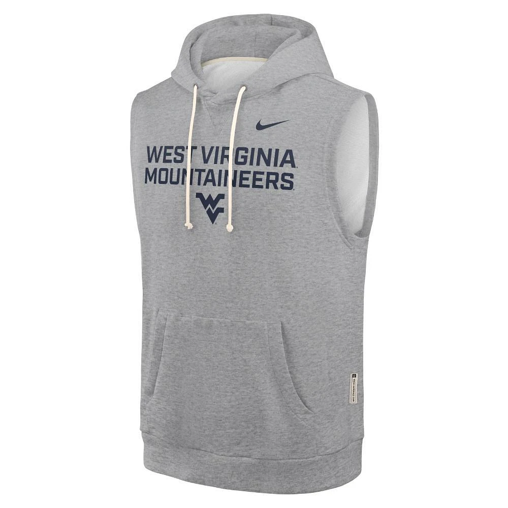 West Virginia Nike Dri-Fit Fleece Sleeveless Hoodie