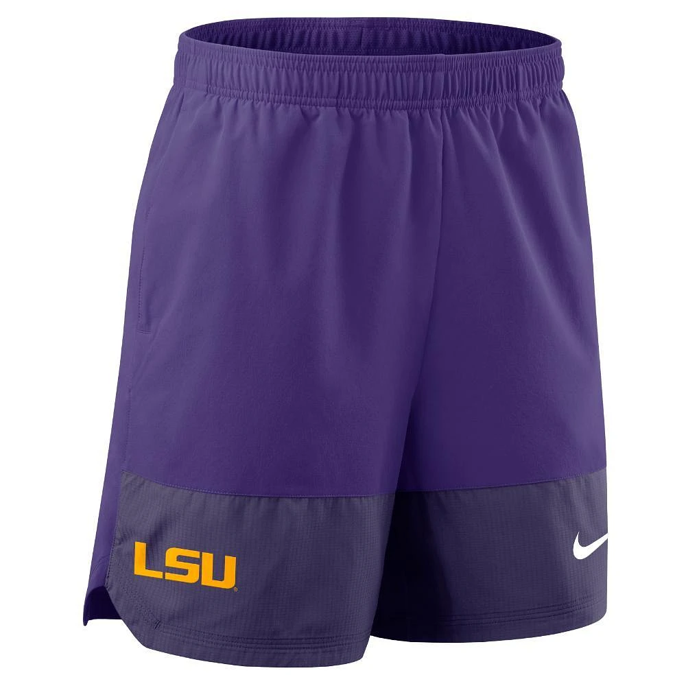 LSU Nike Dri-Fit Woven Sideline Shorts