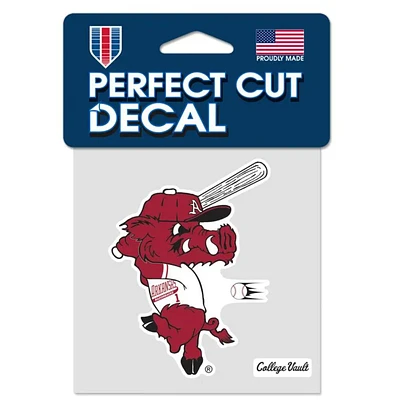 Arkansas Vault Hitting Ribby 4 x 4 In Decal