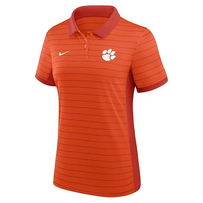 Clemson Nike Women's Dri-Fit Victory Stripe Polo