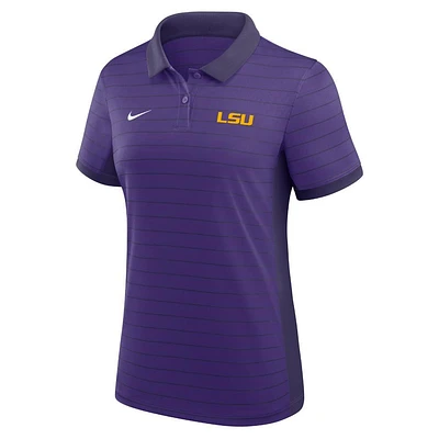 LSU Nike Women's Dri-Fit Victory Stripe Polo
